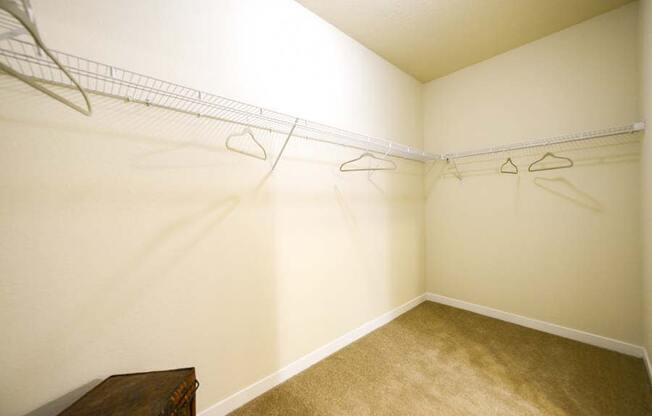 our apartments have a walk in closet with plenty of room to move around  at Hacienda Club, Florida