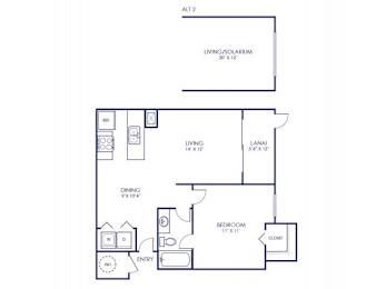 1 bed, 1 bath, 737 sqft, $1,438