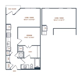 1 bed, 1 bath, 620 sqft, $1,567