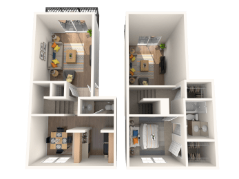 1 bed, 1.5 baths, 838 sqft, $980