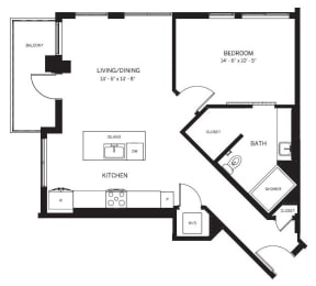 1 bed, 1 bath, 780 sqft, $2,285