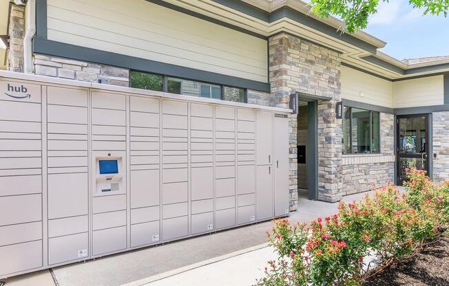 a house on the side of a building