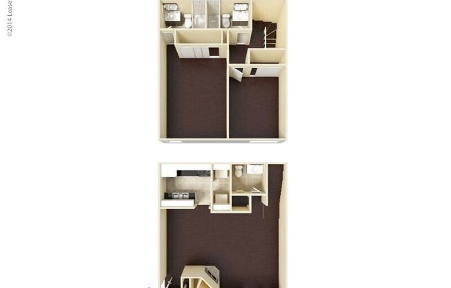 2 beds, 2.5 baths, 1,116 sqft, $1,535