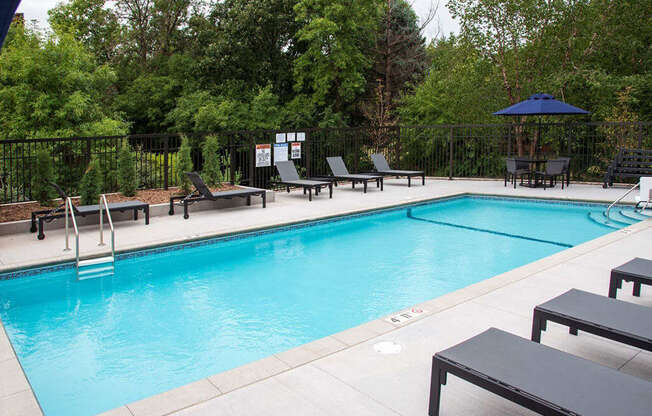 UPII outdoor pool with sundeckat Urban Park I and II Apartments, Minnesota