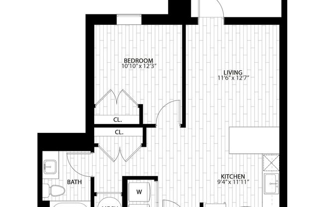 1 bed, 1 bath, 713 sqft, $1,049, Unit 163