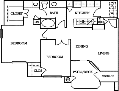 2 beds, 1 bath, 1,000 sqft, $2,907, Unit 436