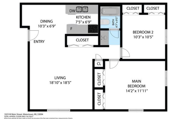 2 beds, 1 bath, 820 sqft, $1,475, Unit A7