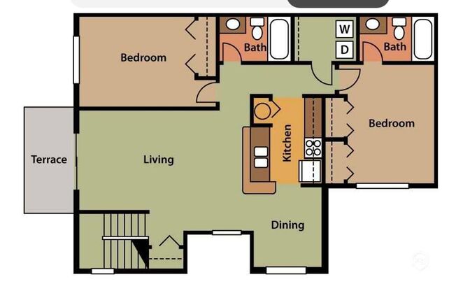 2 beds, 2 baths, 1,003 sqft, $1,885, Unit 060