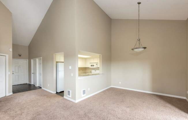 Townhomes with a View Living Room and Kitchen