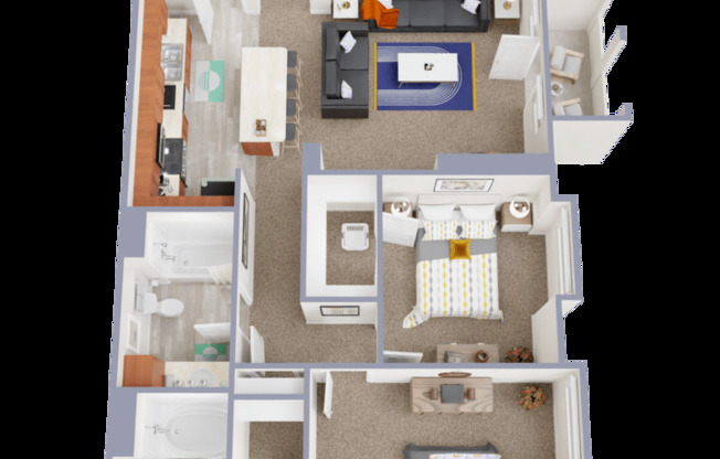 2 beds, 2 baths, 1,000 sqft, $1,430