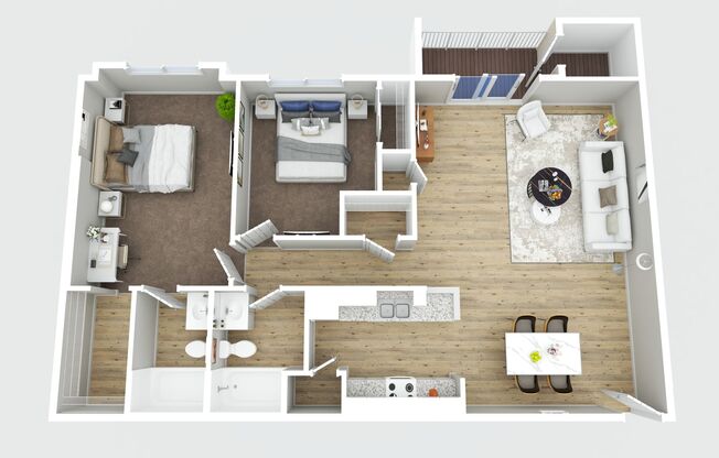 2 beds, 2 baths, 895 sqft, $1,325, Unit SH 2244-09
