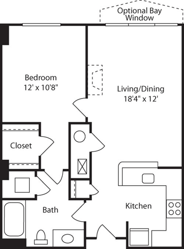 1 bed, 1 bath, 706 sqft, $2,465