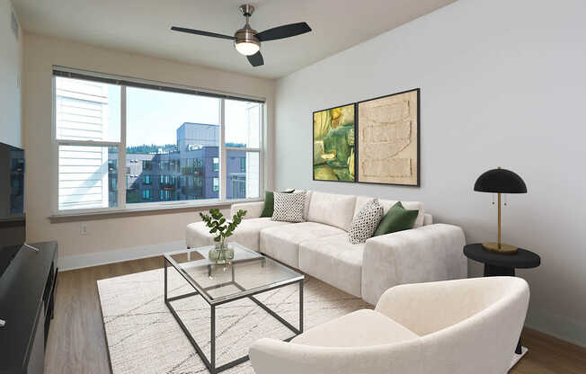 Living Room with Hard Surface Flooring