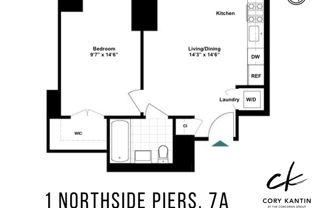 1 bed, 1 bath, 518 sqft, $4,695, Unit 7A
