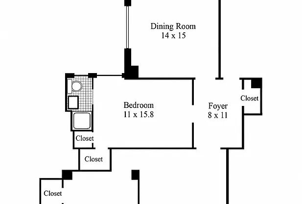 2 beds, 2 baths, 1,400 sqft, $9,600, Unit 11C