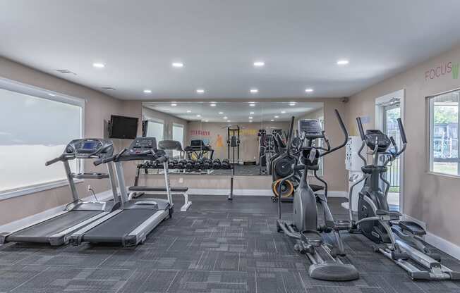 Modern Fitness Center at Millcroft Apartments and Townhomes, Milford, OH