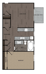 1 bed, 1 bath, 592 sqft, $1,695