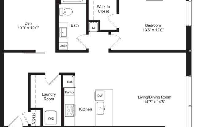 1 bed, 1 bath, 1,051 sqft, $3,535, Unit 2609