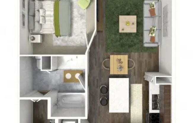 1 bed, 1 bath, 667 sqft, $1,117, Unit 2213