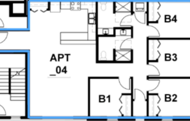 4 beds, 2 baths, 108 sqft, $810, Unit 104 - 4