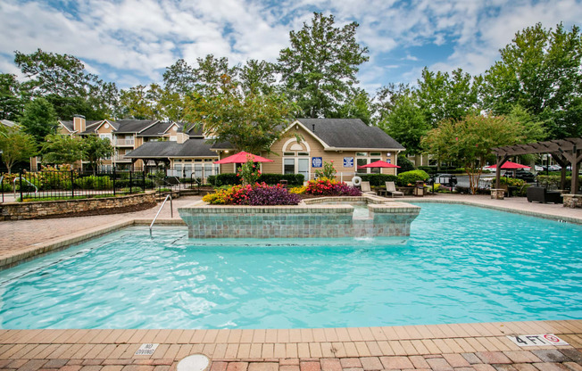 the swimming pool at our apartments