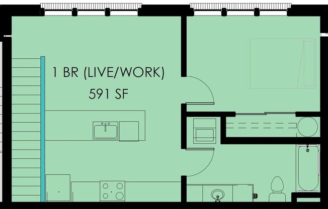 1 bed, 1.5 baths, 959 sqft, $3,150, Unit 4th #423