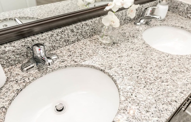 Designer Granite Countertops in all Bathrooms at Townes at Pine Orchard, Ellicott City