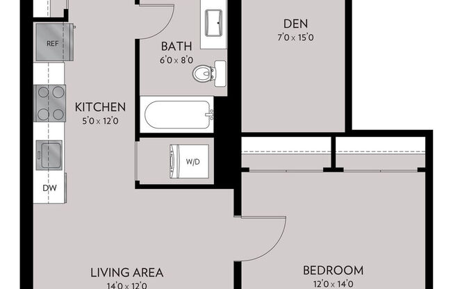 1 bed, 1 bath, 717 sqft, $1,666
