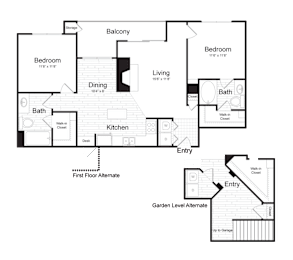 2 beds, 2 baths, 1,223 sqft, $3,340