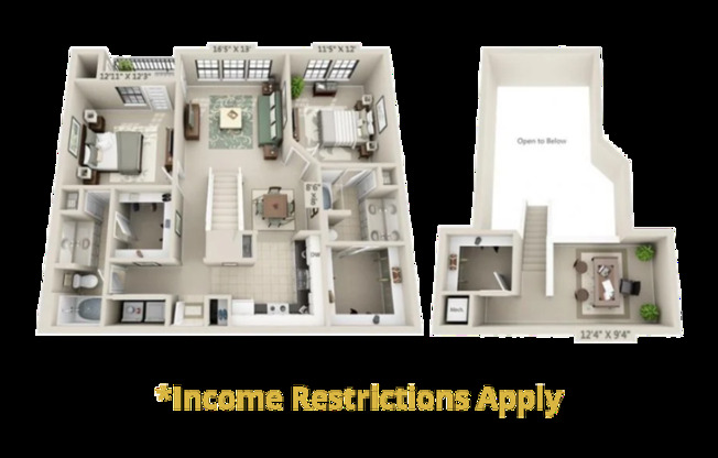 2 beds, 2 baths, 1,415 sqft, $1,613
