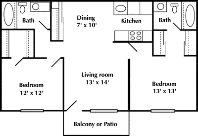 2 beds, 2 baths, 850 sqft, $2,506