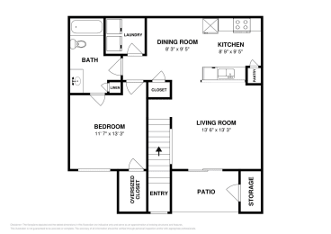 1 bed, 1 bath, 842 sqft, $1,363