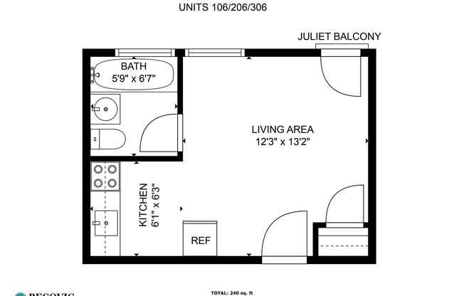 Studio, 1 bath, 200 sqft, $1,225, Unit 1456-206