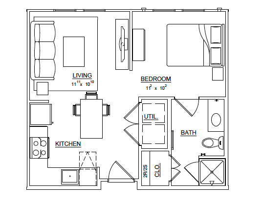 1 bed, 1 bath, 516 sqft, $1,359