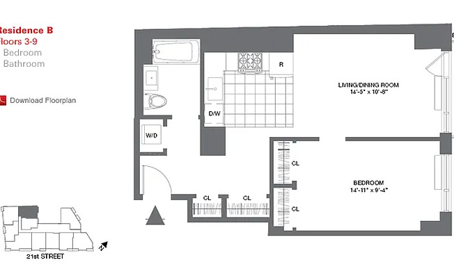 Studio, 1 bath, $3,350, Unit 4B