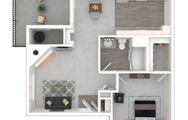 1 bed, 1 bath, 687 sqft, $1,480