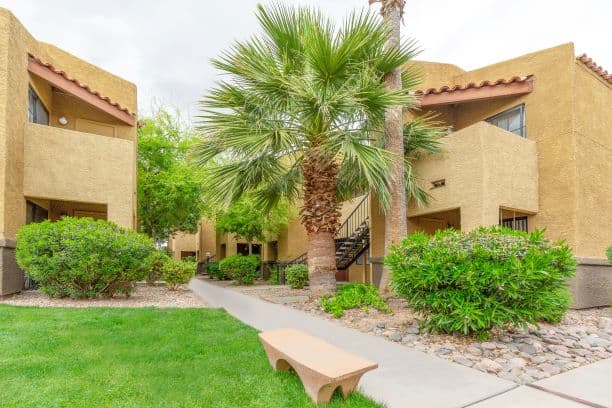 Walking Paths In Courtyard at River Point Apartments, Tucson