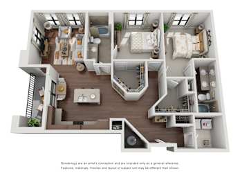 2 beds, 2 baths, 1,337 sqft, $2,856