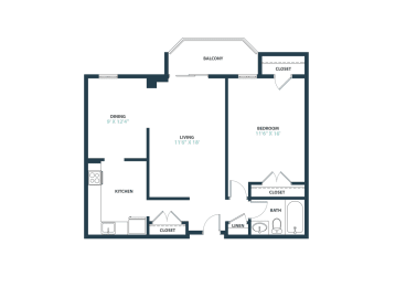 1 bed, 1 bath, 776 sqft, $1,593