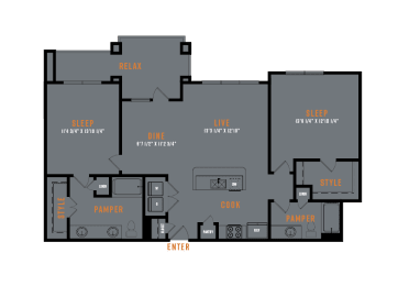 2 beds, 2 baths, 1,208 sqft, $1,949