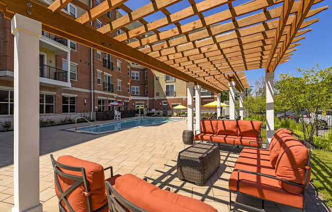 our apartments offer a pool and covered patio