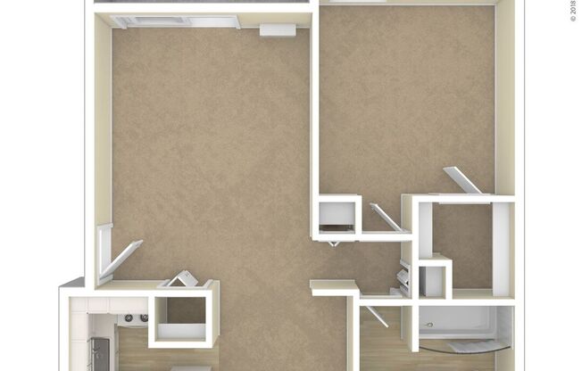 The Adams: Beds - 1: Baths - 1: SqFt Range - 680 to 680