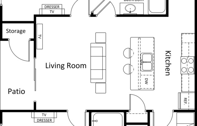 2 beds, 2 baths, 1,060 sqft, $1,508, Unit 1304