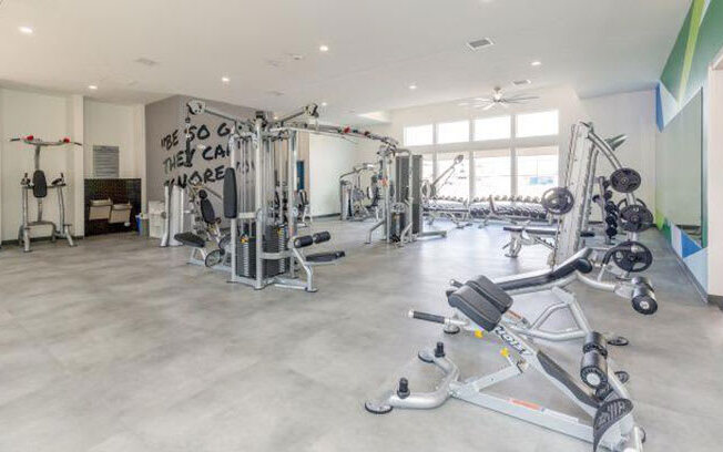 Cardio Workout Equipment in Fitness Center at Parc on 5th Apartments and Townhomes in American Fork Utah