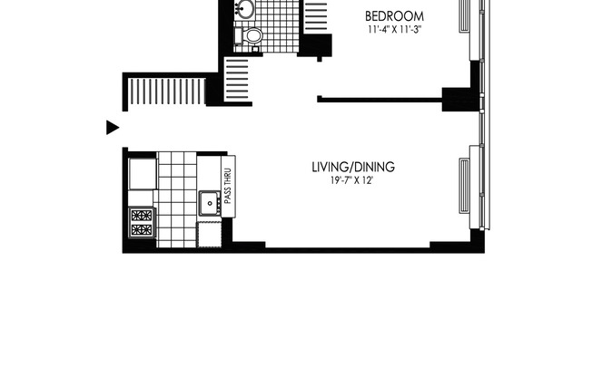 1 bed, 1 bath, $3,845, Unit 421