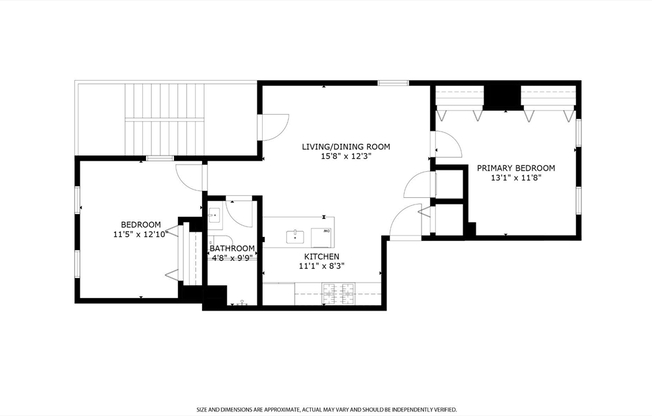 2 beds, 1 bath, 800 sqft, $3,200, Unit 1