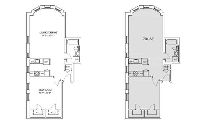 1 bed, 1 bath, 702 sqft, $2,180, Unit A-401