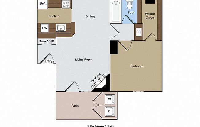 1 bed, 1 bath, 560 sqft, $1,070