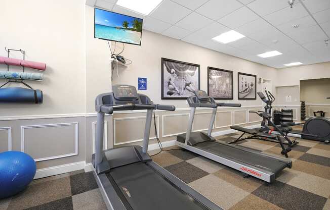 our gym is equipped with state of the art equipment including cardio machines and weights