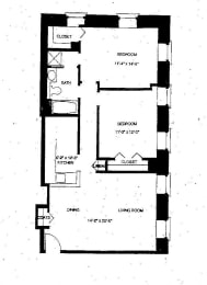 2 beds, 1 bath, 846 sqft, $2,218